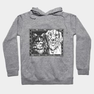 Cats and dogs, why not adopt one? Hoodie